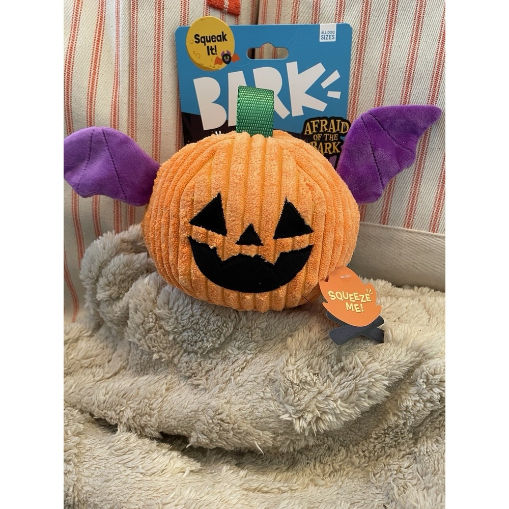 Bark Pumpkin Batty Flapperlantern Halloween Dog Toy All Size Squeak Crinkle